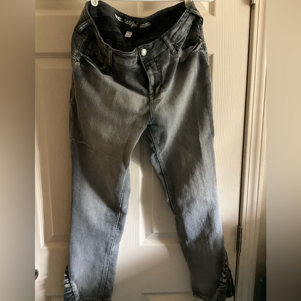 Youth  Size 16 / XL Cat and Jack Gray Acid Washed Y2K Alt Denim Jeans